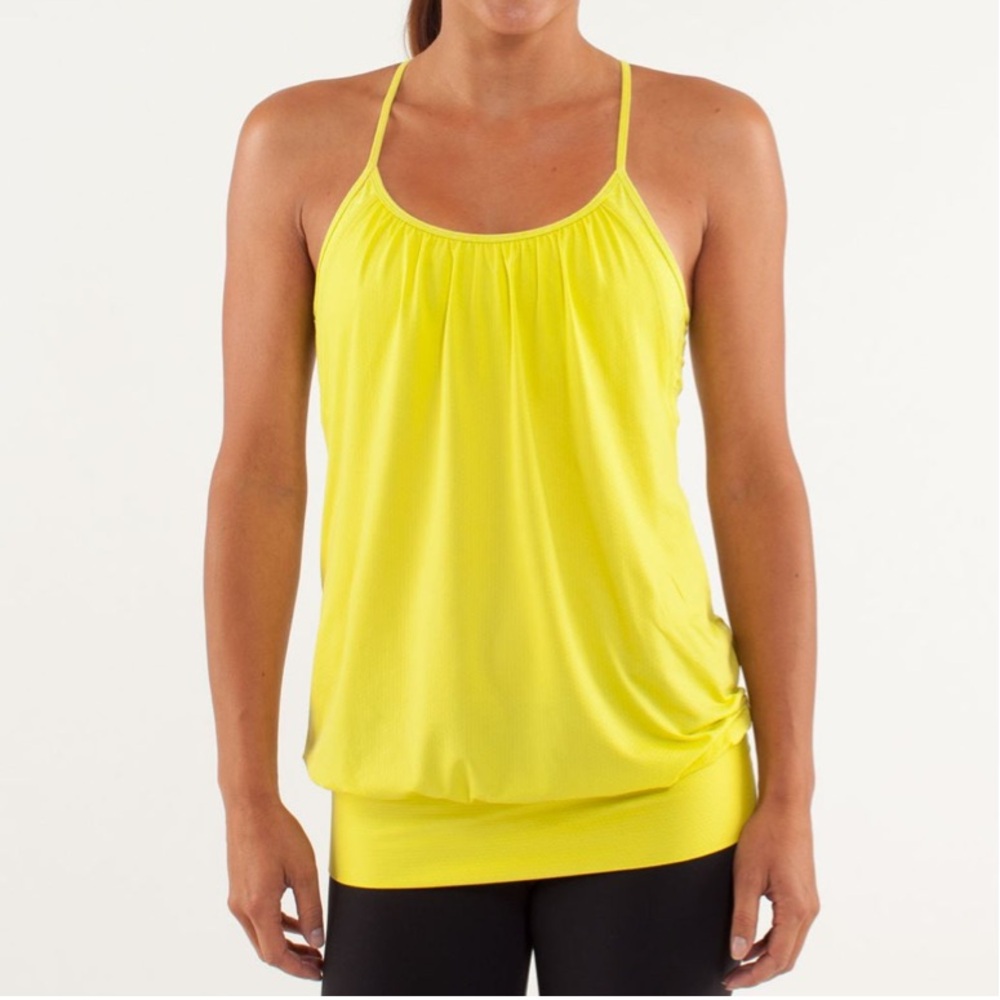 Lululemon No Limits Tank Split Pea / Heathered Sp… - image 1